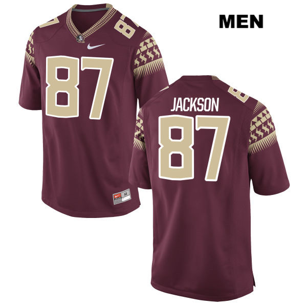 Men's NCAA Nike Florida State Seminoles #87 Jared Jackson College Red Stitched Authentic Football Jersey YTC7169PR